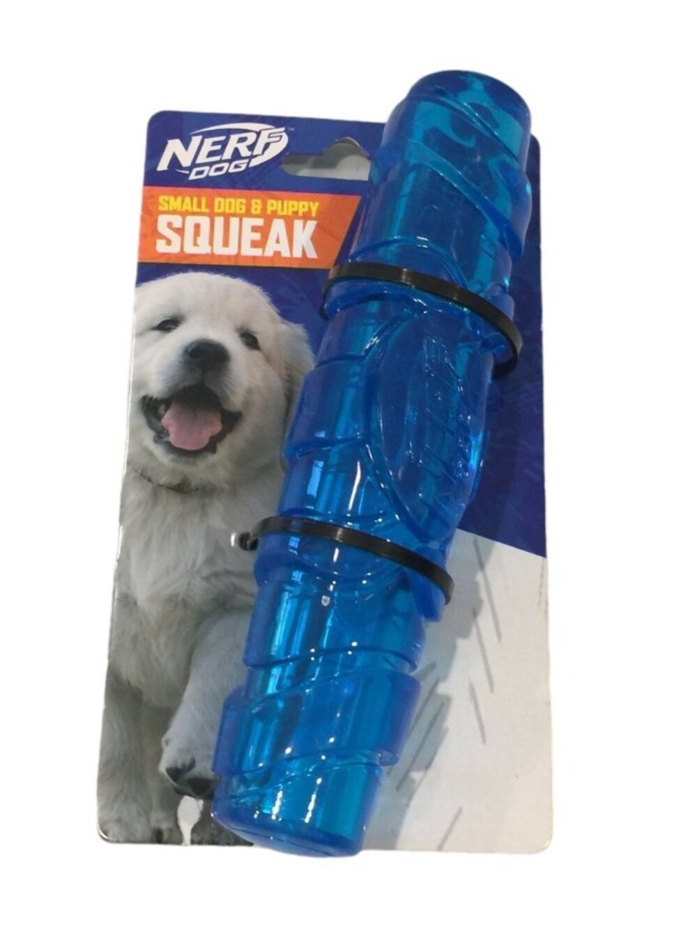 Nerf Dog Small Dog & Puppy 6 1/2" Blue Squeak Throw Dog Toy